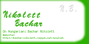 nikolett bachar business card